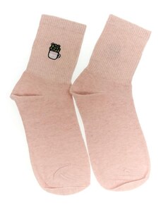 AURA.VIA Dámske ružové ponožky LORNA