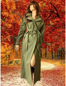 kabát dlhý zelený Rinascimento