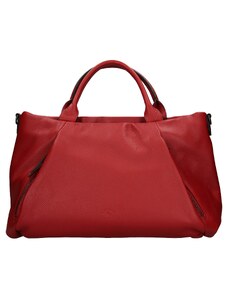 Elegantná dámska kožená kabelka Katana Stella - tmavo červená