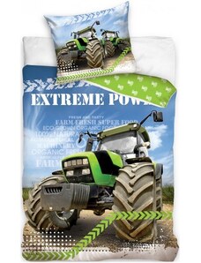 BedTex Bavlnené posteľné obliečky Traktor - Extreme Power - 100% bavlna Renforcé - 70 x 90 cm + 140 x 200 cm