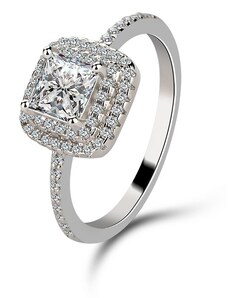 Emporial strieborný rhodiovaný prsteň Elegantný ligot MA-R0573