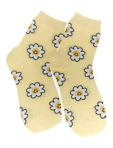 AURA.VIA Dámske žlté ponožky LETTY
