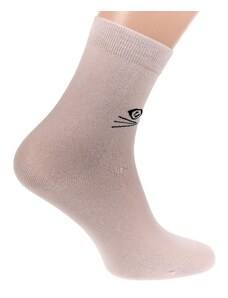 AURA.VIA Dámske ružové ponožky KITTY CAT