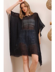 Trend Alaçatı Stili Kimono a kaftan - Čierna - Bežný strih