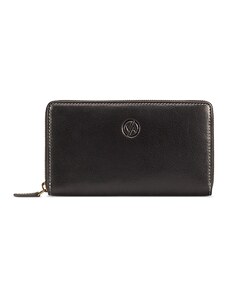 Vasky Lily Black - Dámske kožená peňaženka čierna, ručná výroba