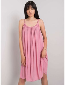 Basic Dámske ružové vzdušné šaty na ramienka