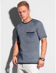 Ombre Clothing Pánske tričko s potlačou - námornícka S1460