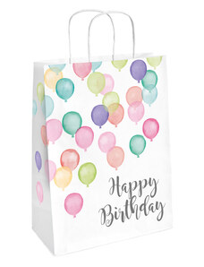 Amscan Darčekové tašky - Happy Birthday pastelové 2 ks