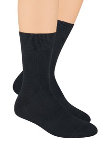Steven Pánske zdravotné ponožky 100% bavlna, čierne, veľ. 44-46