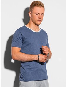 Ombre Clothing Pánske basic tričko Vibeke tmavo modrá XXL S1385