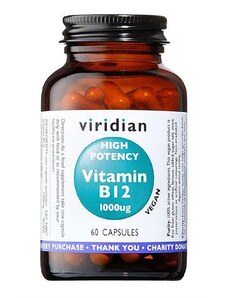 VIRIDIAN High Potency Vitamin B12 1000ug 60 kapsúl