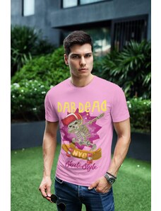 MMO Pánske tričko Kostra na skateboarde Vyberte farbu: Ružová, Vyberte veľkosť: XS