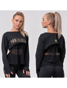 NEBBIA - Dámske tričko mesh 805 (black)
