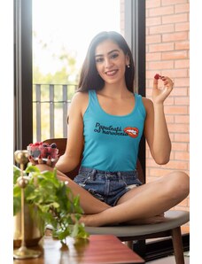 MMO Dámske tielko Papuľnatá od narodenia Vyberte farbu: Tyrkysová, Vyberte veľkosť: XS