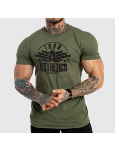Pánske fitness tričko Iron Aesthetics Force, zelené