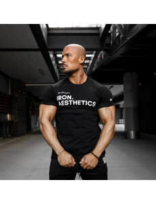 Pánske fitness tričko Iron Aesthetics Be Stronger, čierne