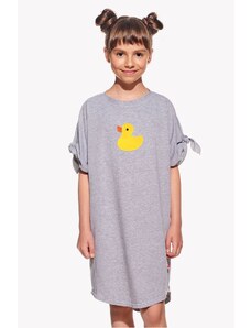 Piskacie Dievčenské šaty s kačičkou, farba sivá, veľkosť 98