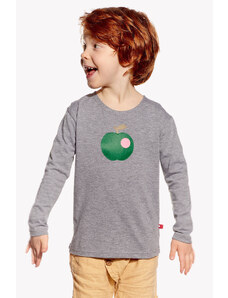 Piskacie Chlapčenské tričko s jablkom, farba sivá, veľkosť 86