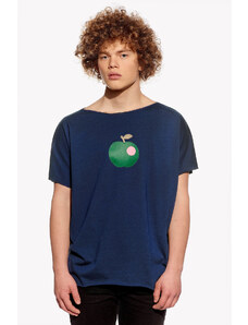 Piskacie Pánske tričko s jablkom, farba tmavomodrá, veľkosť xs