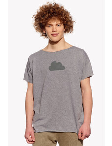 Piskacie Pánske tričko s oblakom, farba sivá, veľkosť xs