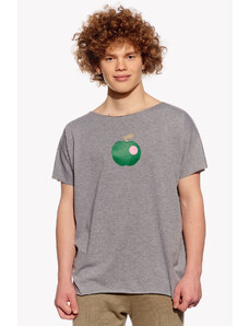 Piskacie Pánske tričko s jablkom, farba sivá, veľkosť xs