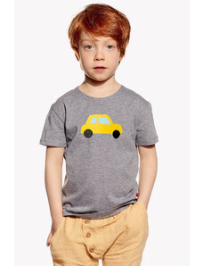 Piskacie Chlapčenské tričko s autom, farba sivá, veľkosť 86