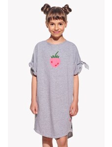 Piskacie Dievčenské šaty s malinou, farba sivá, veľkosť 98