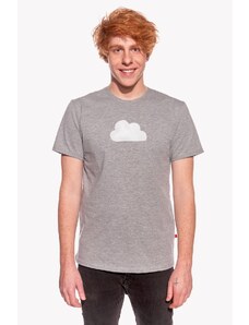 Piskacie Pánske tričko s oblakom, farba sivá, veľkosť m