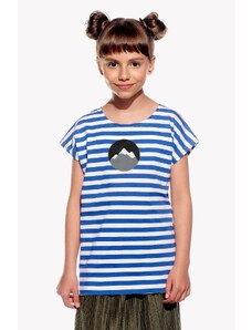 Piskacie Dievčenské tričko tatry, farba pásik modrý, veľkosť 110