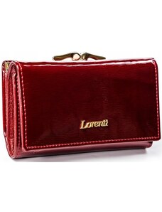 Jedinečná dámska lakovaná kožená peňaženka červená - Lorenti 55020SH červená