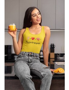 MMO Dámske tielko Fyzioterapia Vyberte farbu: Žltá, Vyberte veľkosť: XS