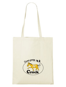 Kousek Kultury Bílá plátěná taška Crock 14 - Logo