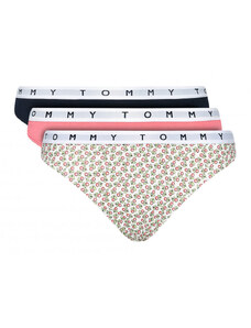 Tommy Hilfiger dámské kalhotky 3 ks | černé/růžové/vzorované