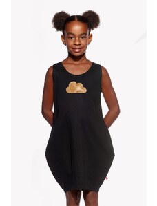 Piskacie Dievčenské šaty s oblakom, farba čierna, veľkosť 92
