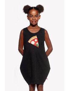 Piskacie Dievčenské šaty pizza, farba čierna, veľkosť 92
