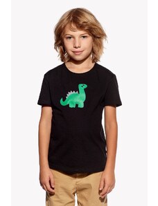 Piskacie Chlapčenské tričko s dinom, farba čierna, veľkosť 86