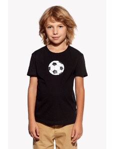 Piskacie Chlapčenské tričko s futbalkou, farba čierna, veľkosť 128