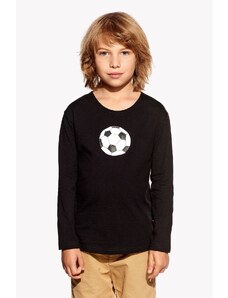 Piskacie Chlapčenské tričko s futbalkou, farba čierna, veľkosť 86