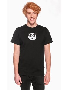 Piskacie Pánske tričko s pandou, farba čierna, veľkosť l