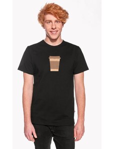 Piskacie Pánske tričko s kávou, farba čierna, veľkosť xl