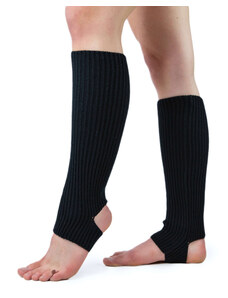 VFstyle čierne návleky na nohy s otvorom na pätu 43 cm