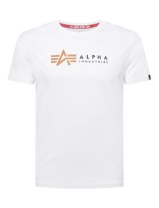 T-Shirt Uomo Alpha Industries Rainbow Reflective Label - Stampa Riflettente Arcobaleno, Regular Fit - 4