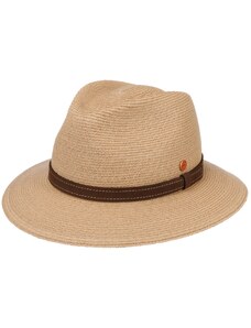 Luxusný nekrčivý béžový klobúk Fedora - ručne šitý, UV faktor 80 - Mayser Mathis