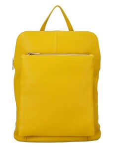 Dámsky kožený batôžtek kabelka žltý - ItalY Houtel žltá