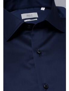 1863 BY ETERNA luxusná keprová košeľa polnočná modrá Modern Fit super soft Non Iron