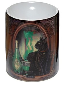 Aromalampa s mačkou a zelenou vílou - design Lisa Parker