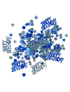 Amscan Konfety Happy Birthday - modré mix