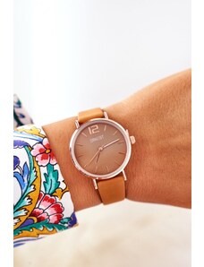 Kesi Watches On Leather Strap Nickel Free ERNEST Camel