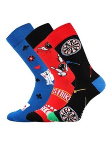 WOODOO farebné veselé ponožky Lonka - KARTY