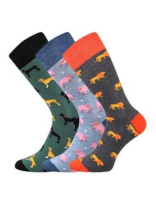WOODOO farebné veselé ponožky Lonka - PSI